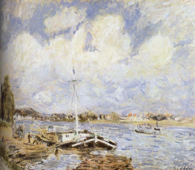 The boat on the sea, Alfred Sisley
